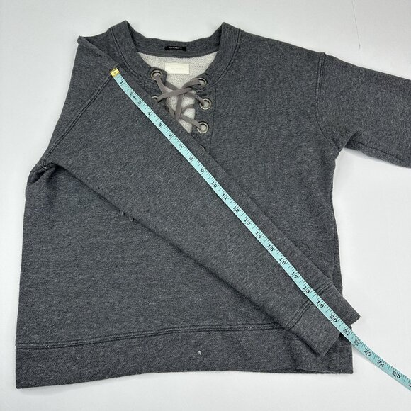 Mother Women's Charcoal Gray The Tie Up Easy Wash Activewear‎ Sweatshirt S/C39 - Picture 15 of 16
